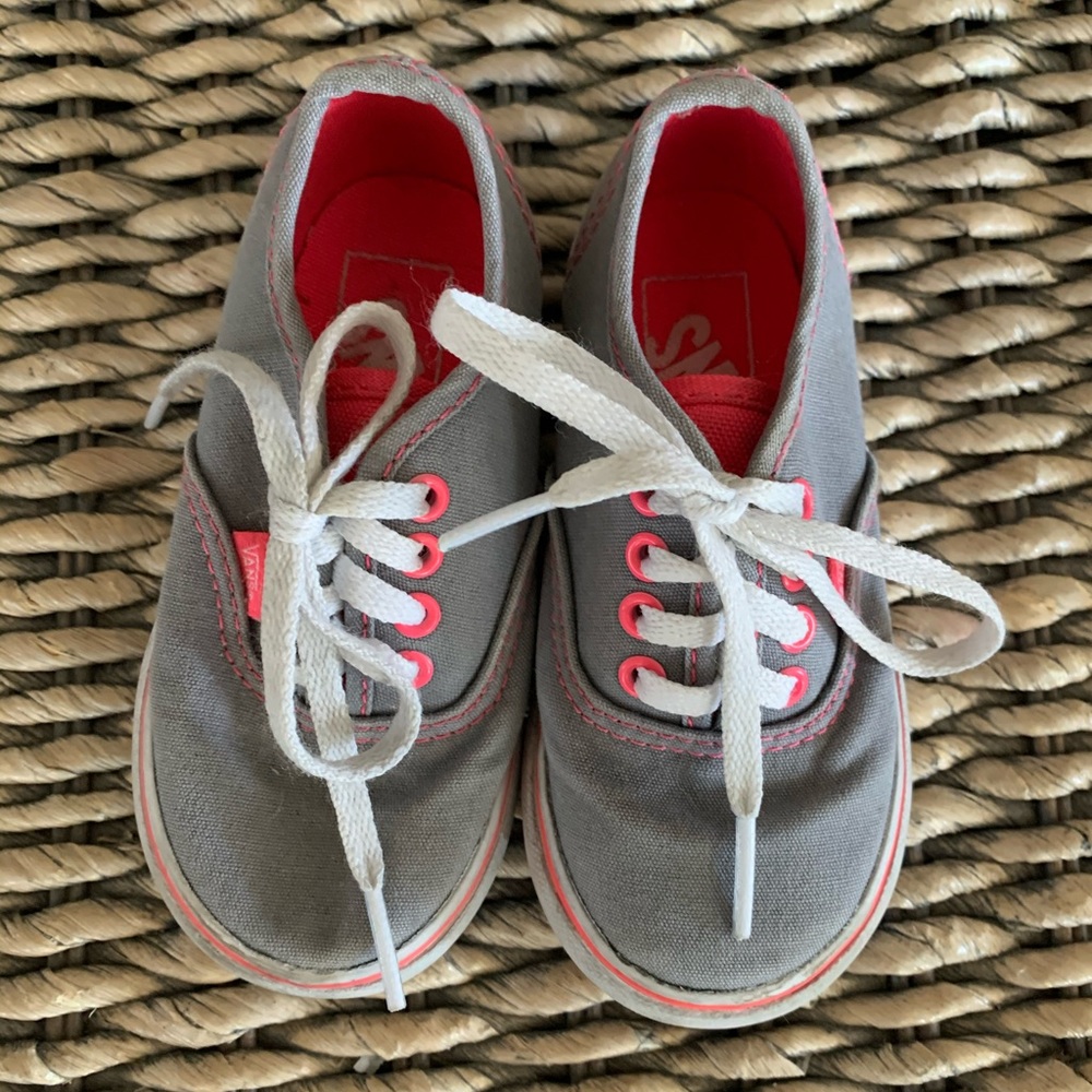 Gray and Pink Vans